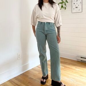 Zara straight leg seafoam denim